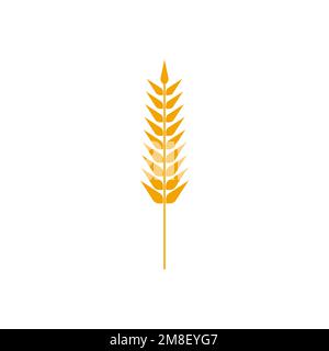 Logo des couronnes de blé. Icône d'oreille de blé. Symbole de l'agriculture vectorielle. Illustration de Vecteur