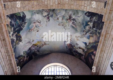 Peinture de plafond au Panthéon de la Patria, vue intérieure du Panthéon national, Saint-Domingue, République dominicaine, Caraïbes, Amérique centrale Banque D'Images