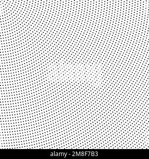 Texture bande dessinée en pointillés demi-tons. Arrière-plan de la répétition radiale. Vecteur pop art noir et blanc Illustration de Vecteur
