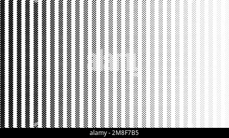 Motif de lignes de fondu en pointillé. Arrière-plan à crépi noir et blanc. Papier peint à rayures verticales. Texture minimaliste abstraite. Monochrome Illustration de Vecteur