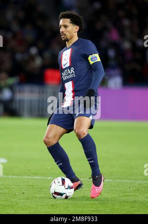 Marquinhos du PSG lors du championnat de France Ligue 1, match de football entre Paris Saint-Germain (PSG) et SCO Angers sur 11 janvier 2023 au stade du Parc des Princes à Paris, France - photo Jean Catuffe / DPPI Banque D'Images