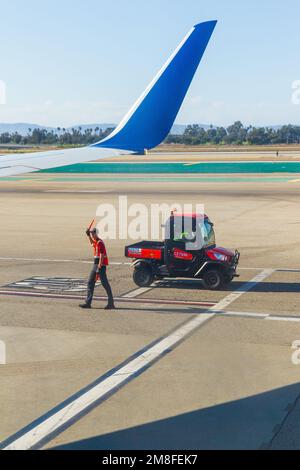 Détails de l'aéroport LAX à Los Angeles, Californie, États-Unis. Banque D'Images