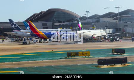 Détails de l'aéroport LAX à Los Angeles, Californie, États-Unis. Banque D'Images