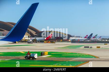 Détails de l'aéroport LAX à Los Angeles, Californie, États-Unis. Banque D'Images