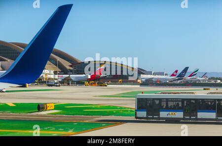 Détails de l'aéroport LAX à Los Angeles, Californie, États-Unis. Banque D'Images