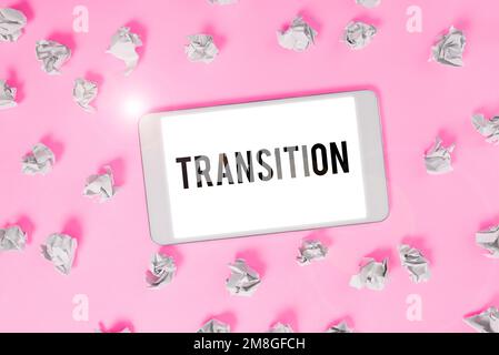 Transition de légende conceptuelle. Business concept une modification spectaculaire ou radicale de la forme ou de l'apparence Banque D'Images