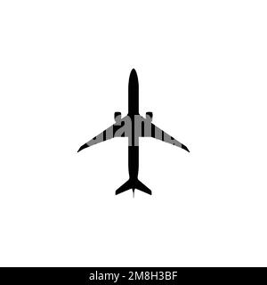 Icône avion. Un billet de voyage de style simple, un grand symbole d'arrière-plan représentant une affiche de vente. Élément de conception du logo de la marque avion. Impression de t-shirts d'avion. Vecteur pour Illustration de Vecteur