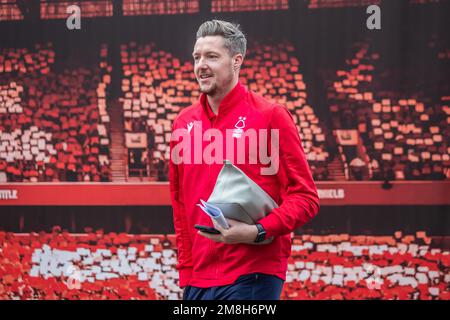 Nottingham, Royaume-Uni. 14th janvier 2023. Wayne Hennessey #13 de la forêt de Nottingham arrive devant le Premier League Match Nottingham Forest vs Leicester City à City Ground, Nottingham, Royaume-Uni, 14th janvier 2023 (photo de Ritchie Sumpter/News Images) à Nottingham, Royaume-Uni le 1/14/2023. (Photo de Ritchie Sumpter/News Images/Sipa USA) crédit: SIPA USA/Alay Live News Banque D'Images