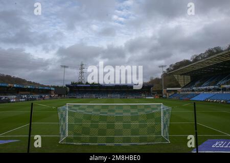 Vue générale de l'intérieur d'Adams Park, domicile de Wycombe Wanderers avant le match Sky Bet League 1 Wycombe Wanderers contre Sheffield mercredi à Adams Park, High Wycombe, Royaume-Uni, 14th janvier 2023 (photo de Gareth Evans/News Images) Banque D'Images