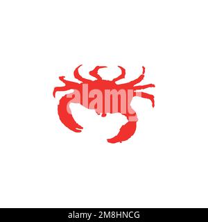 Icône crabe. Style simple produits de la mer grand solde affiche symbole de fond. Élément de conception du logo de la marque Crab. Impression de t-shirts en crabe. vecteur pour autocollant. Illustration de Vecteur