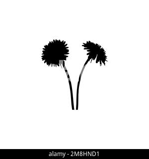 Icône pissenlit. Affiche de Saint-Valentin de style simple, symbole d'arrière-plan. Élément de conception du logo de la marque pissenlit. Impression de t-shirts pissenlits. Illustration de Vecteur