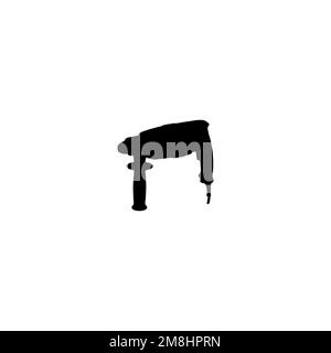 Icône de la foreuse. Simple style entreprise de réparation grande vente affiche symbole d'arrière-plan. Élément de conception du logo de la marque Drill. Percer l'impression de t-shirts. vecteur pour autocollant Illustration de Vecteur