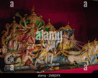 fête de la déesse durga idole des hindous bengalis dans l'ouest du bengale Banque D'Images