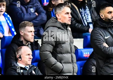 Gérant Kieran McKenna ( gérant Ipswich Town) lors du match de la Sky Bet League 1 entre Ipswich Town et Plymouth Argyle, sur Portman Road, Ipswich, le samedi 14th janvier 2023. (Credit: Kevin Hodgson | MI News ) Credit: MI News & Sport /Alay Live News Banque D'Images