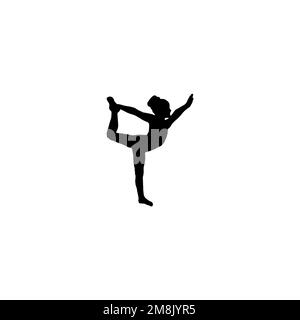 Icône de gymnaste d'enfant. Style simple Kid Gymnastic Training cours grande vente affiche d'arrière-plan symbole. Élément de conception du logo de la marque Kid Gymnast. Illustration de Vecteur