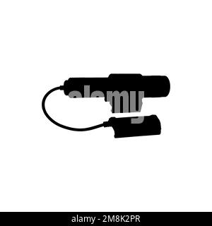 Icône de viseur laser. Symbole d'arrière-plan d'affiche de style simple. Élément de conception du logo de la marque laser. Impression de t-shirts laser. vecteur pour autocollant. Illustration de Vecteur