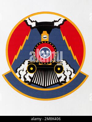 Patch conçu et tiré à LA BASE DE LA FORCE AÉRIENNE DE MAXWELL, ALABAMA, États-Unis - EMBLÈMES ORGANISATIONNELS de LA FORCE AÉRIENNE - 1995...214th Escadron d'installation électronique - Date exacte prise de vue inconnue. Agence de recherche historique de la Force aérienne, 95-231. Pays : inconnu Banque D'Images