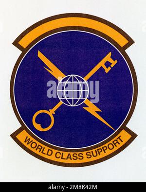 Patch conçu et tiré à LA BASE DE LA FORCE AÉRIENNE DE MAXWELL, ALABAMA, États-Unis - EMBLÈMES ORGANISATIONNELS de LA FORCE AÉRIENNE - 1995...6th Escadron d'approvisionnement - Date exacte prise de vue inconnue. Agence de recherche historique de la Force aérienne, 95-254. Pays : inconnu Banque D'Images