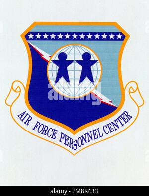 Patch conçu et tourné à LA BASE DE LA FORCE AÉRIENNE DE MAXWELL, ALABAMA, États-Unis - EMBLÈMES ORGANISATIONNELS de LA FORCE AÉRIENNE - 1995...Air Force personnel Center - Date exacte prise de vue inconnue. Agence de recherche historique de la Force aérienne, 95-249. Pays : inconnu Banque D'Images