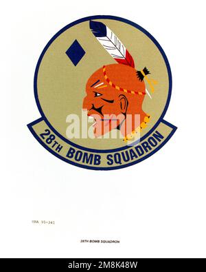 Insigne approuvé pour le tir de la date exacte du 28th Escadron de bombe inconnu. Base: Maxwell Air Force base État: Alabama (AL) pays: Etats-Unis d'Amérique (USA) Banque D'Images