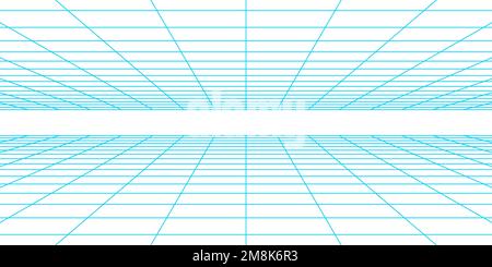 Fond de jeu vidéo et métaverse, grille de perspective Illustration de Vecteur