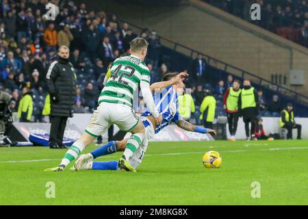 Glasgow, Royaume-Uni. 14th janvier 2023. La demi-finale de la coupe Viaplay entre le Celtic et Kilmarnock a été jouée à Hampden Park, Glasgow, Écosse, Royaume-Uni. Le gagnant de cette demi-finale joue contre le gagnant entre Rangers et Aberdeen. Crédit : Findlay/Alay Live News Banque D'Images