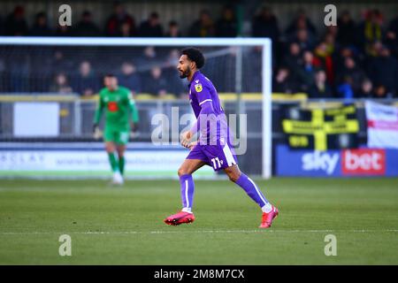 Stade Envirovent, Harrogate, Angleterre - 14th janvier 2023 Jordan Roberts (11) de Stevenage - pendant le jeu Harrogate Town v Stevenage, EFL League 2, 2022/23, au stade Envirovent, Harrogate, Angleterre - 14th janvier 2023 crédit: Arthur Haigh/WhiteRosePhotos/Alay Live News Banque D'Images