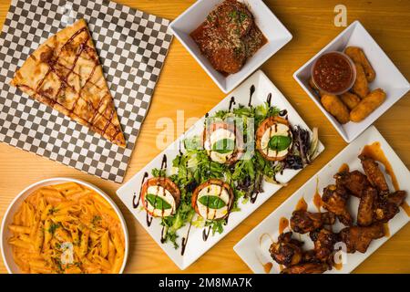 Composition de plats italiens Banque D'Images