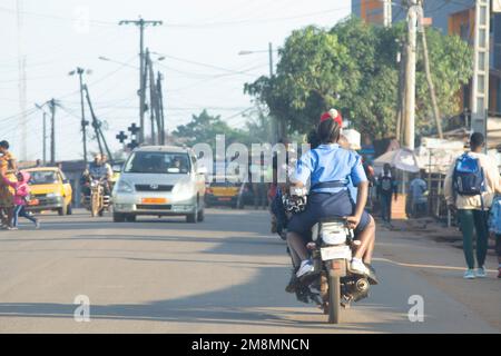 Vue depuis Yaoundé, Cameroun Banque D'Images