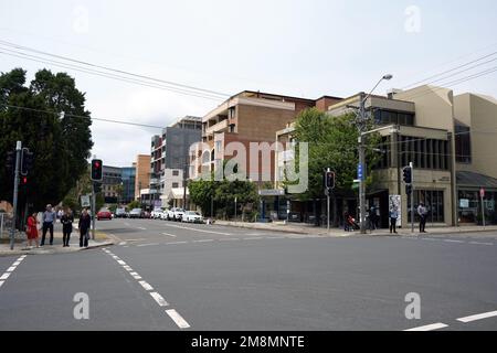 Sydney, Nouvelle-Galles du Sud - Australie -13-12-2019: Montgomery St à Kogarah, une banlieue du sud de Sydney. Banque D'Images