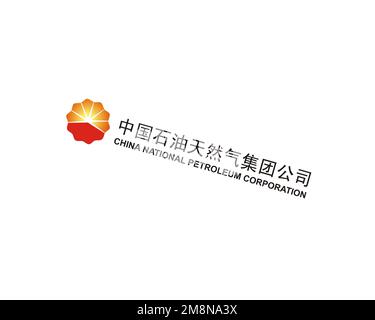 China National Petroleum Company, Corporation China National Petroleum Company, Corporation, Rotated logo, White Background B Banque D'Images