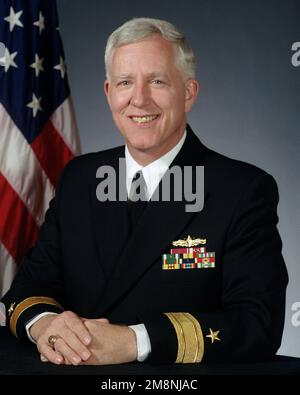 Contre-amiral (moitié inférieure) Michael G. Mathis, USN (découvert). Pays : inconnu Banque D'Images