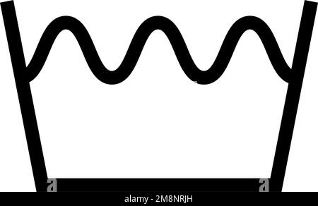 Symbole de lavage pour le linge. Vecteur modifiable. Illustration de Vecteur