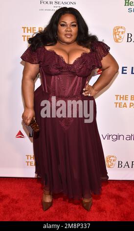 Los Angeles, États-Unis. 14th janvier 2023. Da'Vine Joy Randolph arrivée à la fête de thé BAFTA 2023 qui s'est tenue à l'hôtel four Seasons sur 14 janvier 2023 à Los Angeles, Californie. Crédit : AFF/Alamy Live News Banque D'Images