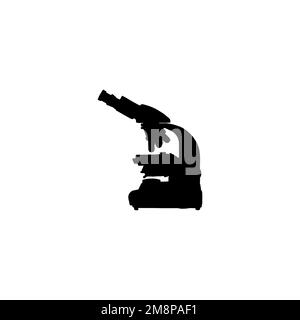 Icône du microscope. Symbole d'arrière-plan de l'affiche d'analyse sanguine d'hôpital de style simple. Élément de conception du logo de la marque microscope. Impression de tee-shirts au microscope. Illustration de Vecteur