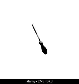 Icône de tournevis. Symbole d'arrière-plan de l'affiche de l'entreprise de réparation de style simple. Élément de conception du logo de marque de tournevis. Impression de t-shirts à l'aide d'un tournevis. Illustration de Vecteur