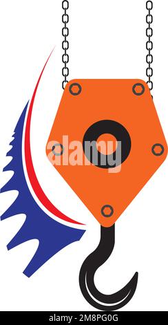 modèle de vectorisation du logo crane Illustration de Vecteur