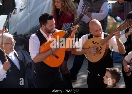 Festival de Saint Hilary de Poitiers au sommet de la montagne pueblo de Comares, Axarquia, Malaga, Andalousie, Espagne Banque D'Images