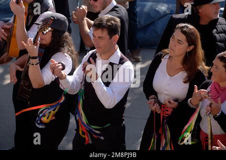 Festival de Saint Hilary de Poitiers au sommet de la montagne pueblo de Comares, Axarquia, Malaga, Andalousie, Espagne Banque D'Images