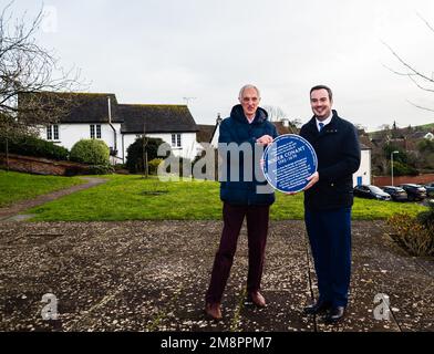 MP avec la plaque Roger Conant Banque D'Images