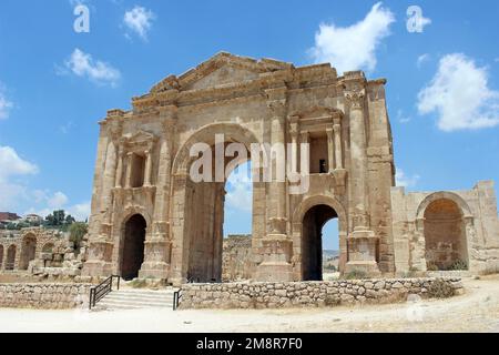 Arche d'Hadrien, Jerash, Jordanie Banque D'Images