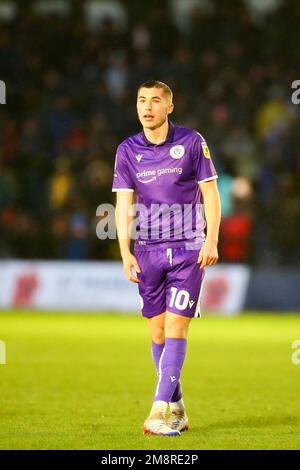 Stade Envirovent, Harrogate, Angleterre - 14th janvier 2023 Dean Campbell (10) de Stevenage - pendant le jeu Harrogate Town v Stevenage, EFL League 2, 2022/23, au stade Envirovent, Harrogate, Angleterre - 14th janvier 2023 crédit: Arthur Haigh/WhiteRosePhotos/Alay Live News Banque D'Images