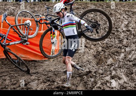 ZALTBOMMEL - Marianne vos en action au cyclo-cross Plieger NK à Zaltbommel. ANP bas CZERWINSKI pays-bas - belgique sortie Banque D'Images