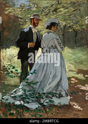 Bazille et Camille (Etude de 'jeune sur l'Herbe'). Claude Monet. 1865. Banque D'Images