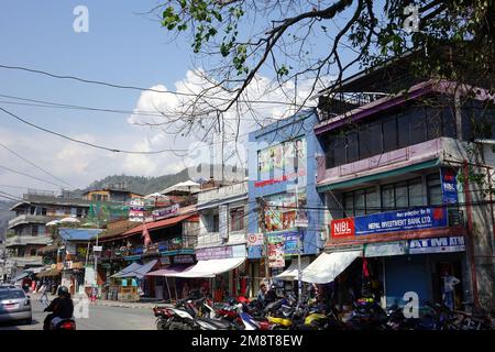 Centre-ville, Pokhara, province de Gandaki, Népal, Asie Banque D'Images