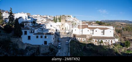 Une vue panoramique de la ville andalouse de Ronda, Espagne Banque D'Images