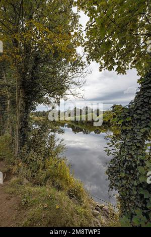 Une autre vue sur la rivière Tyne près de Corbridge Banque D'Images