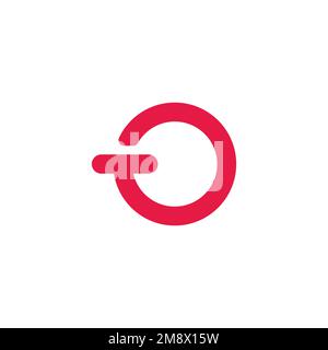 lettre t cercle rond mignon simple logo vecteur Illustration de Vecteur
