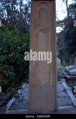 La tombe de la suffragette Emmeline Pankhurst Brompton Cemetery dans l'ouest de Londres Angleterre Royaume-Uni Banque D'Images