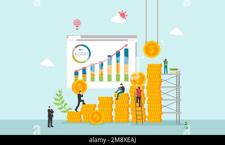 Illustration de la bannière du vecteur d'investissement à long terme Illustration de Vecteur